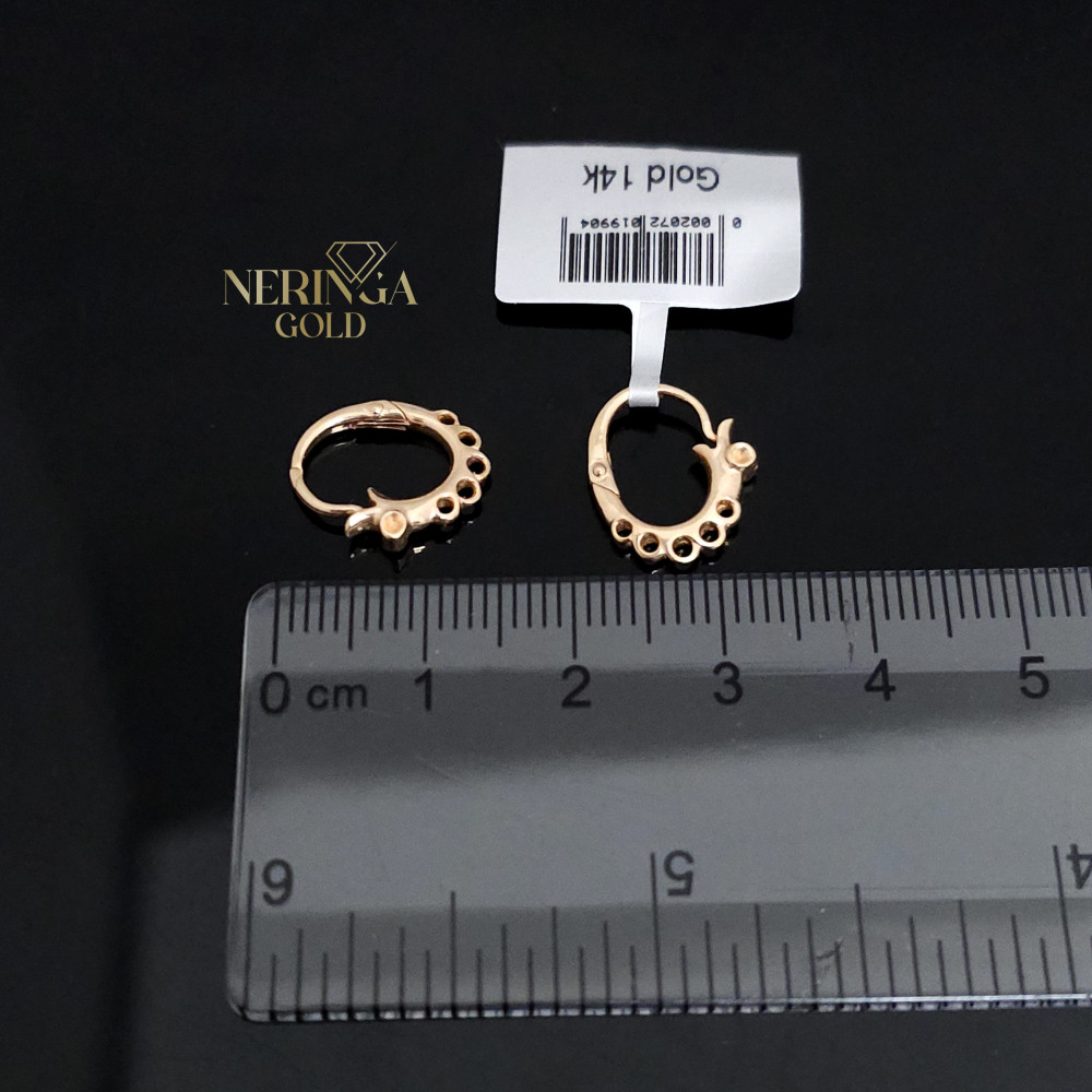 Rose gold earring #66246