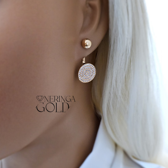 Rose gold earring #66207