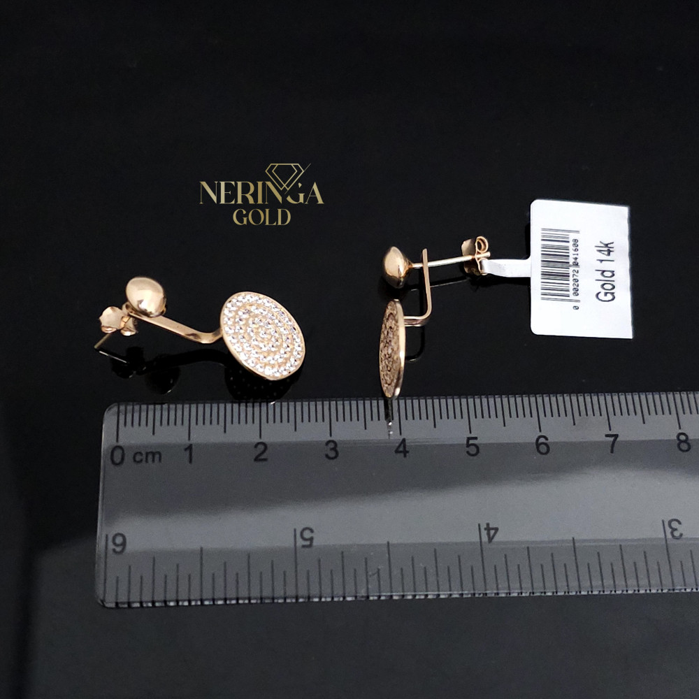 Rose gold earring #66207