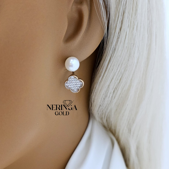 Rose gold earring #66217