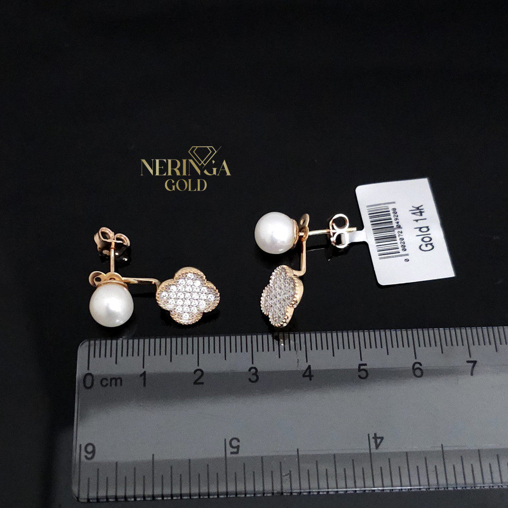 Rose gold earring #66217