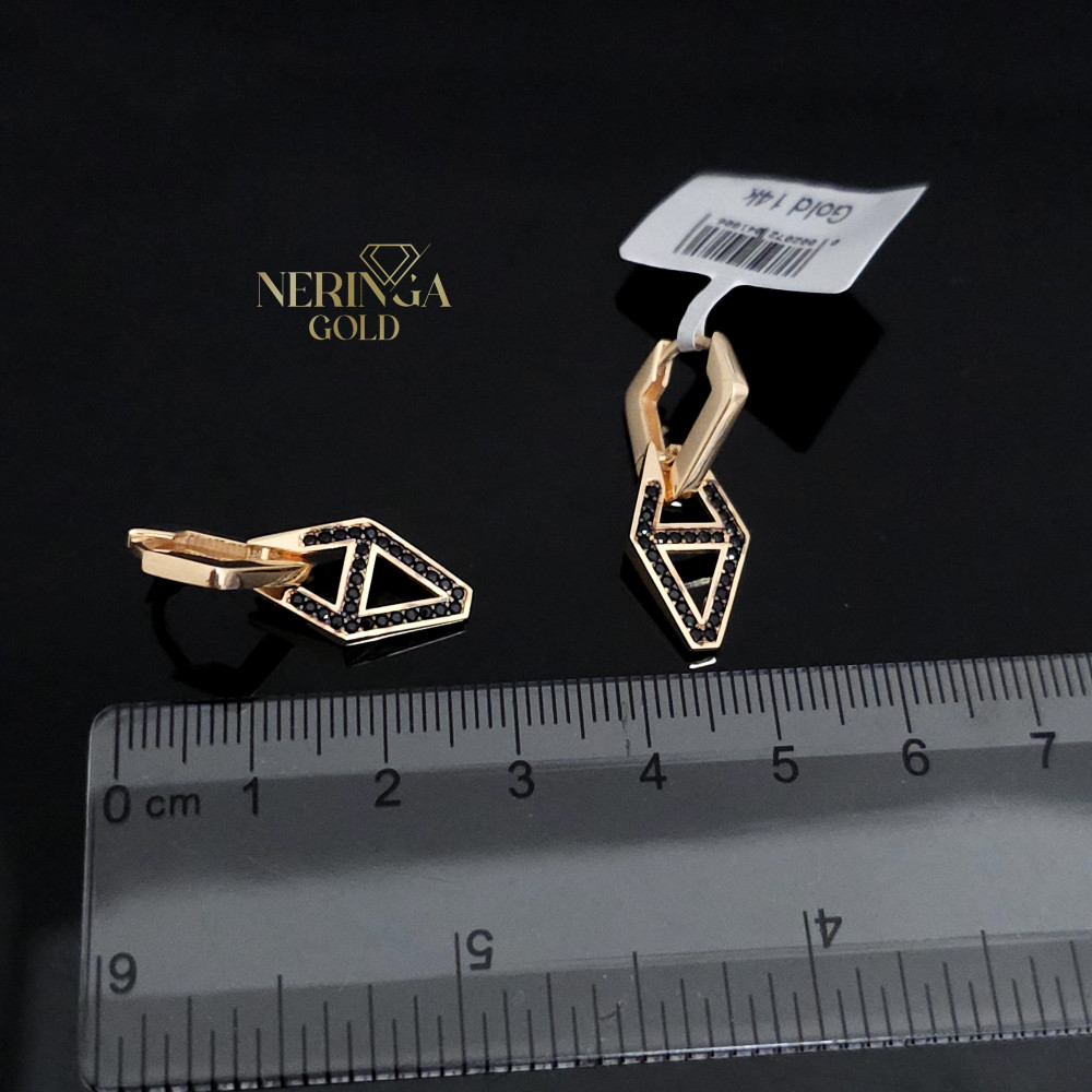 Rose gold earring #66222