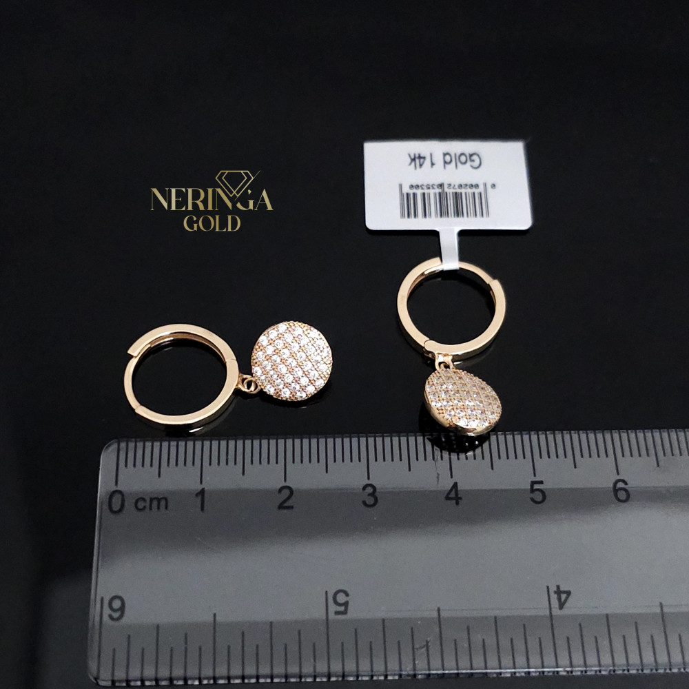 Rose gold earring #66233