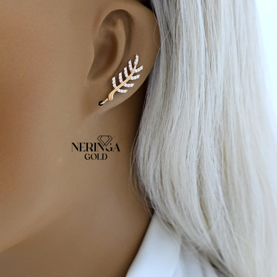Rose gold earring #66204