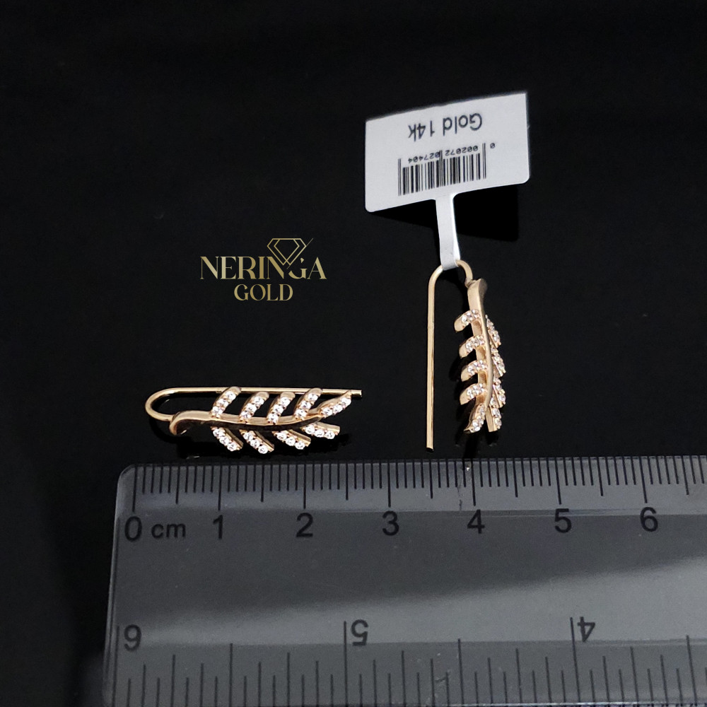 Rose gold earring #66204