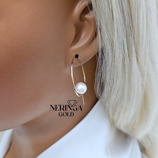 Rose gold earring #66195