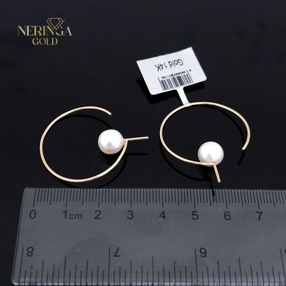 Rose gold earring #66196