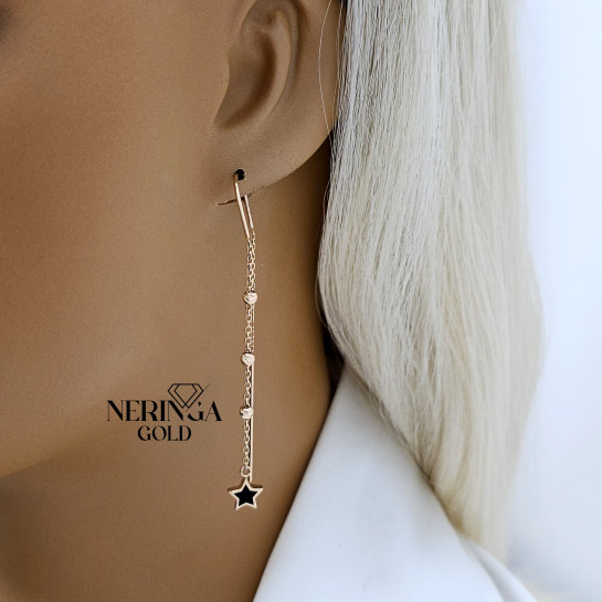 Rose gold earring #66209