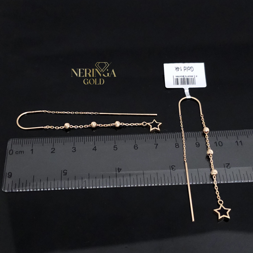 Rose gold earring #66209