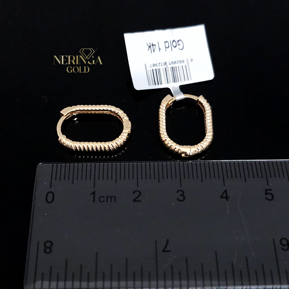 Rose gold earring #66220