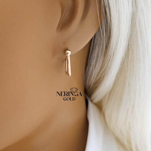 Rose gold earring #66229