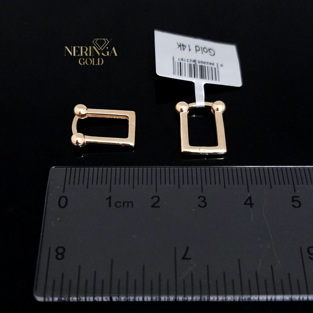 Rose gold earring #66229