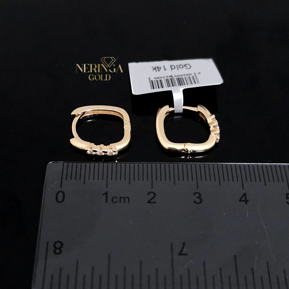 Rose gold earring #66232