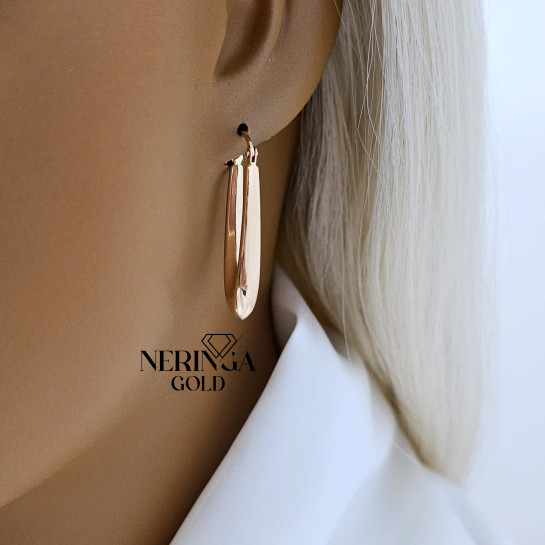 Rose gold earring #66224