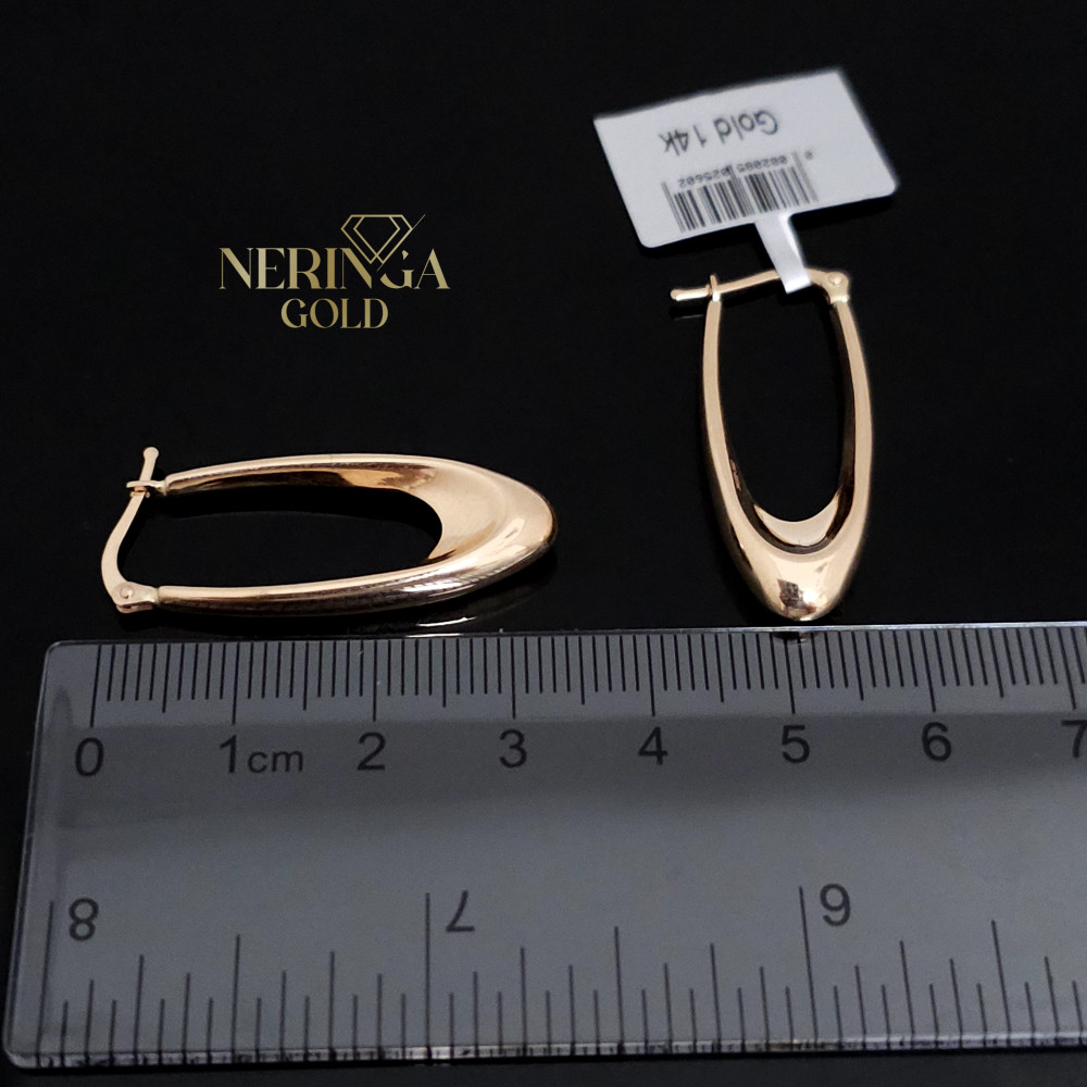 Rose gold earring #66224