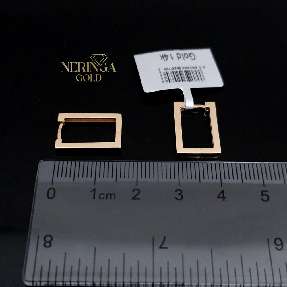 Rose gold earring #66238