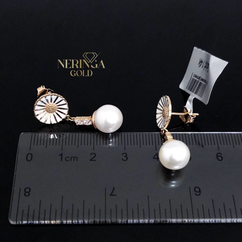 Rose gold earring #66215