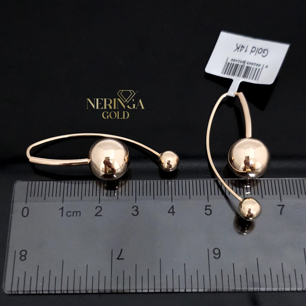 Rose gold earring #66193