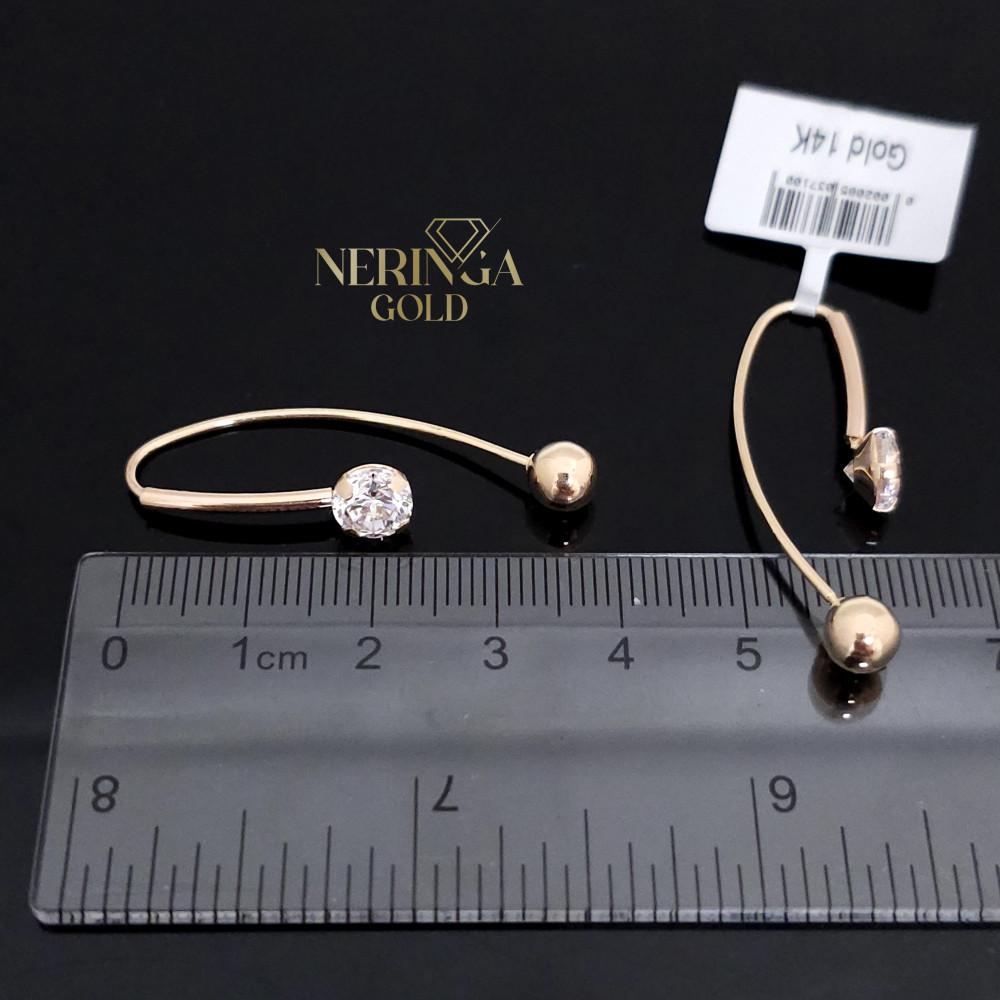 Rose gold earring #66191