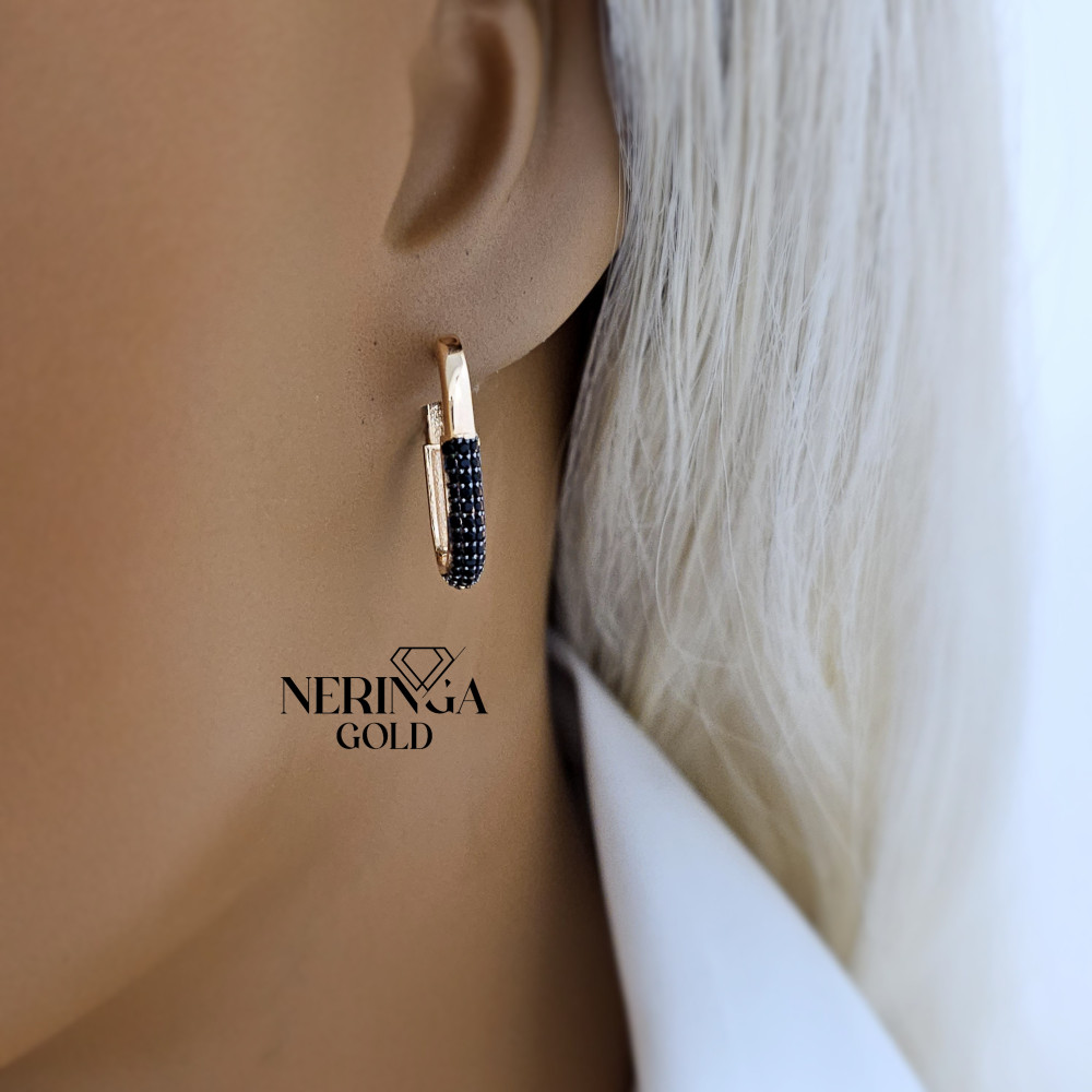 Rose gold earring #66235