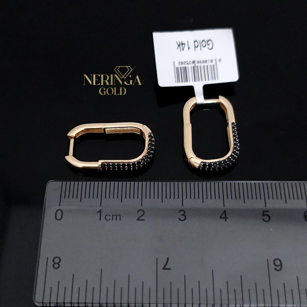 Rose gold earring #66235