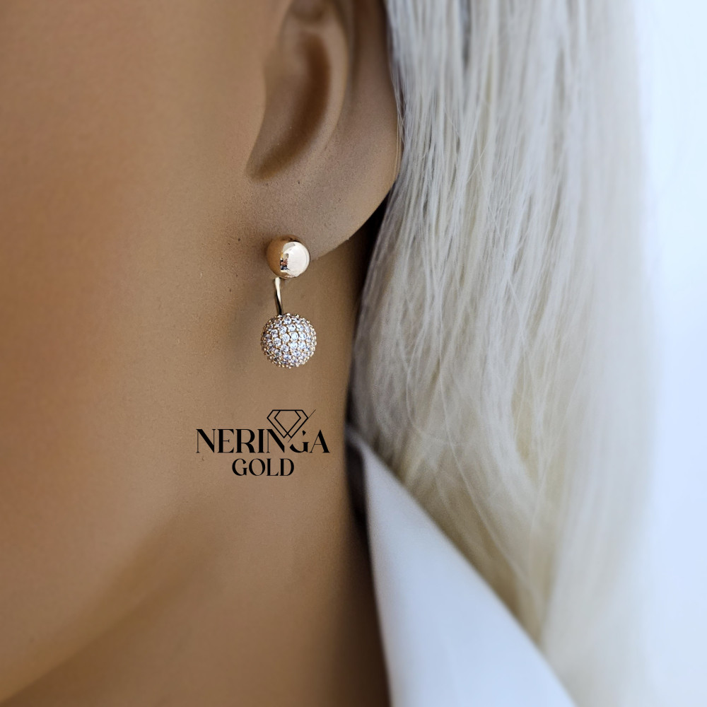 Rose gold earring #66212