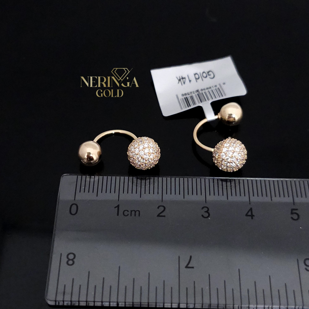 Rose gold earring #66212
