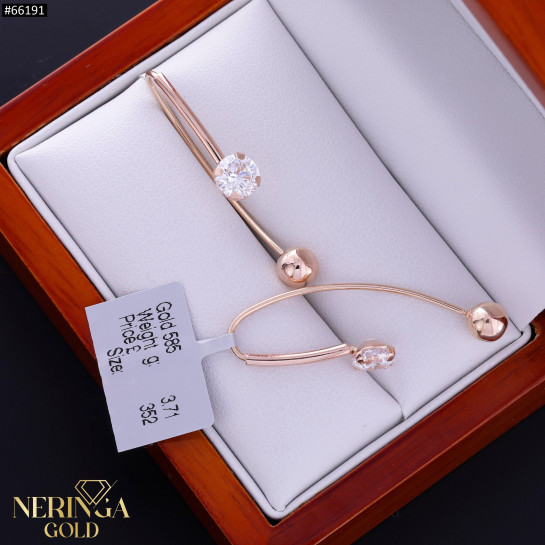 Rose gold earring #66191