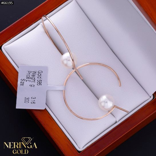 Rose gold earring #66195