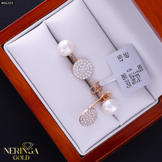 Rose gold earring #66203