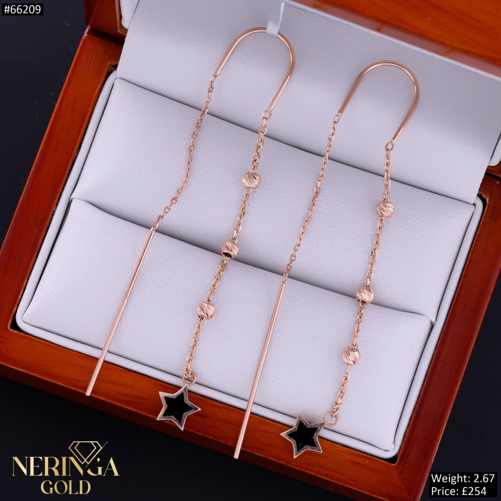 Rose gold earring #66209