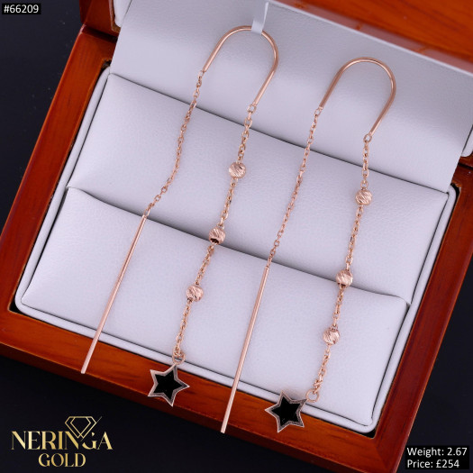 Rose gold earring #66209