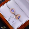 Rose gold english lock earrings #66865