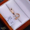 Rose gold english lock earrings #66866
