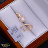Rose gold english lock earrings #66869