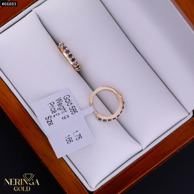Rose gold hoop earrings #66883