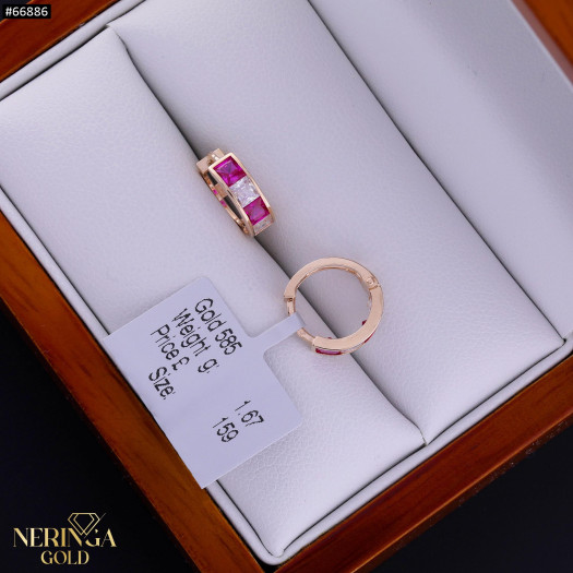 Rose gold children earrings #66886