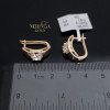 Rose gold english lock earrings #67169