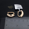 Rose gold english lock earrings #67170