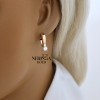 Rose gold english lock earrings #67171