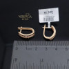 Rose gold english lock earrings #67172