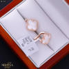 Rose gold english lock earrings #67216