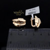 Rose gold english lock earrings #67341