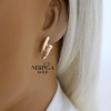 Rose gold english lock earrings #67333