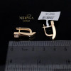 Rose gold english lock earrings #67340