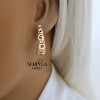 Rose gold english lock earrings #67346