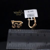 Rose gold english lock earrings #67332