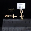 Rose gold english lock earrings #67344