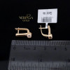 Rose gold english lock earrings #67331