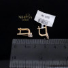 Rose gold english lock earrings #67330
